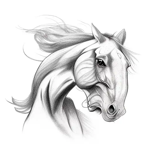 wild horse  tattoo design idea