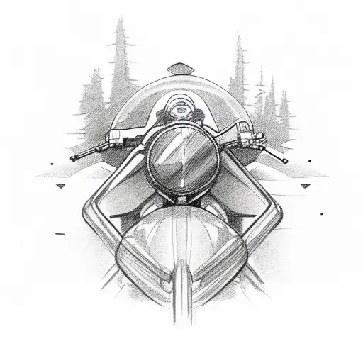 Seeking discomfort , travel and motorcycling tattoo design idea
