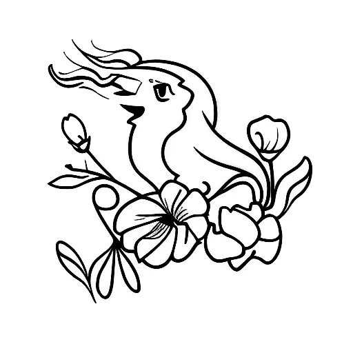 margaridas com ramos  tattoo design idea