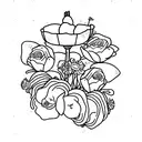 margaridas com ramos  tattoo design idea