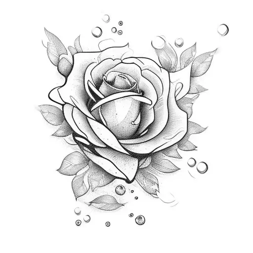 flores y colibrí  tattoo design idea