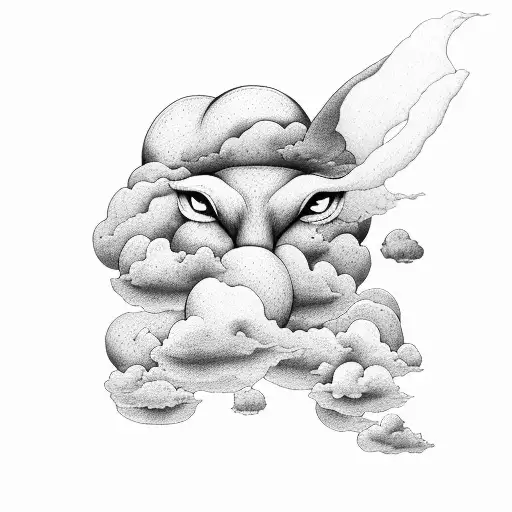 Clouds tattoo design idea