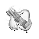 bass guitar tree tattoo design idea