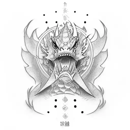 a soft dragon in a Brazilian Jiu-Jitsu gi with a black belt tattoo design idea