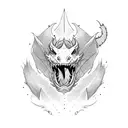 a soft dragon in a Brazilian Jiu-Jitsu gi with a black belt tattoo design idea