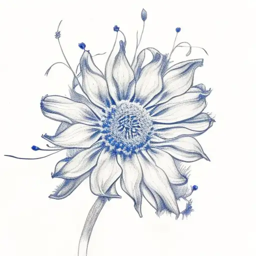 Tattoo tagged with: flower, cornflower, small, tiny, ifttt, little, nature,  medium size, ritkit, illustrative, neck | inked-app.com