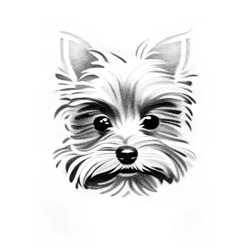small tan yorkie h3 podcast  tattoo design idea