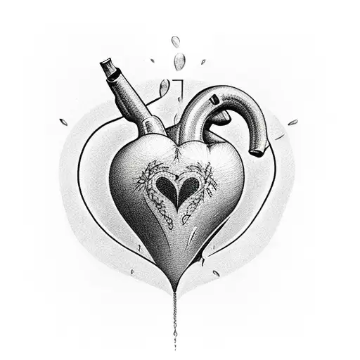 Crying Heart tattoo design idea