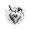 Crying Heart tattoo design idea