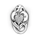 Crying Heart tattoo design idea