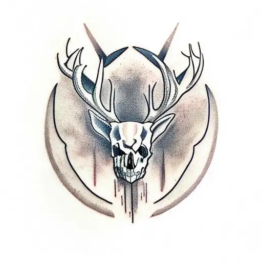 30+ Deer Skull Tattoo Designs, Ideas, and Meanings | PetPress | Deer skull  tattoos, Skull tattoo design, Traditional tattoo deer