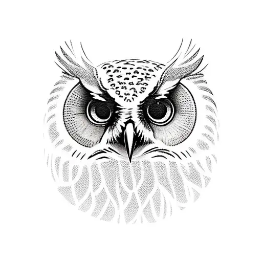 owl with seattle skyline tattoo design idea