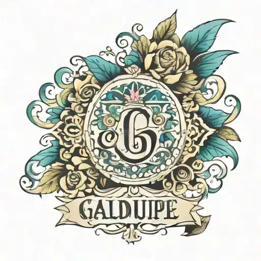 Guadalupe name written tattoo design idea