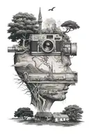 inspired by Ben Howard's I Forget Where We Were album cover tattoo design idea