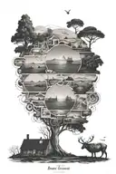 inspired by Ben Howard's I Forget Where We Were album cover tattoo design idea