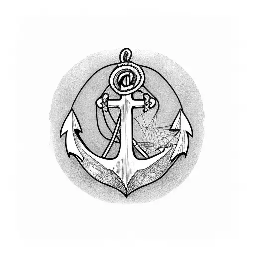 anchor connected to a kite tattoo design idea