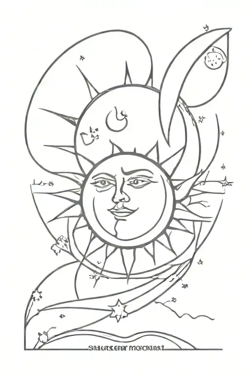 Sun, Moon, Life, MYSELF, LGBT,  tattoo design idea