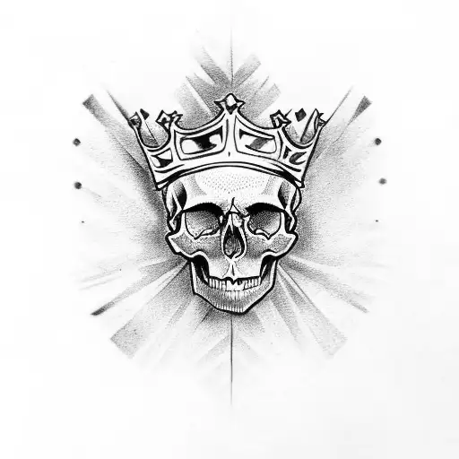 Skull with Crown of Lithuanian Grand Dukes tattoo design idea