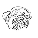 A combination of a palm tree, a wave, and a calisthenics pose to symbolize freedom and hard work tattoo design idea