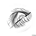 A combination of a palm tree, a wave, and a calisthenics pose to symbolize freedom and hard work tattoo design idea