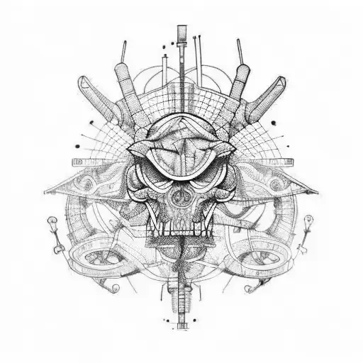 bio mechanics arm sleeve  tattoo design idea