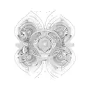 bio mechanics arm sleeve  tattoo design idea