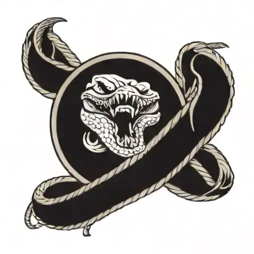 trust no one snake and mouth  tattoo design idea