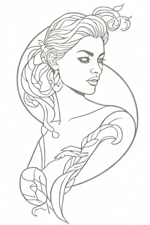 feminine Tattoo representing resilience, overcoming adversities, ambition tattoo design idea