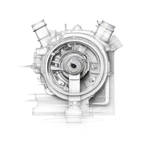 F1 engine tattoo design idea