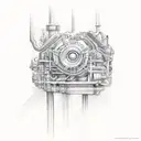 F1 engine tattoo design idea