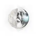 Moon sirene tattoo design idea