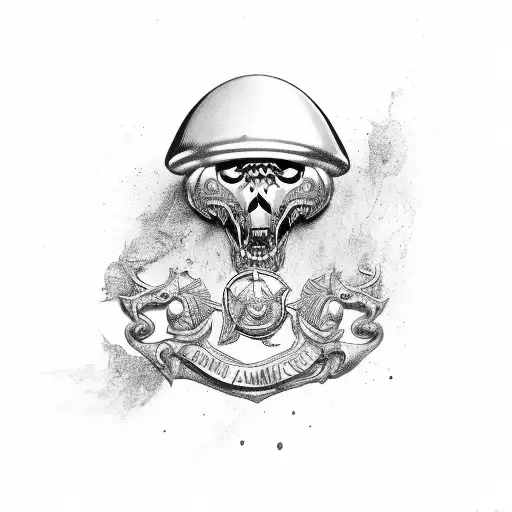 Royal Marines saint alpha tattoo design idea