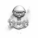 Royal Marines saint alpha tattoo design idea