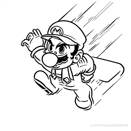 super mario star  tattoo design idea