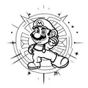 Mario star  tattoo design idea