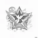 super mario star  tattoo design idea
