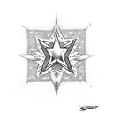 super mario star  tattoo design idea