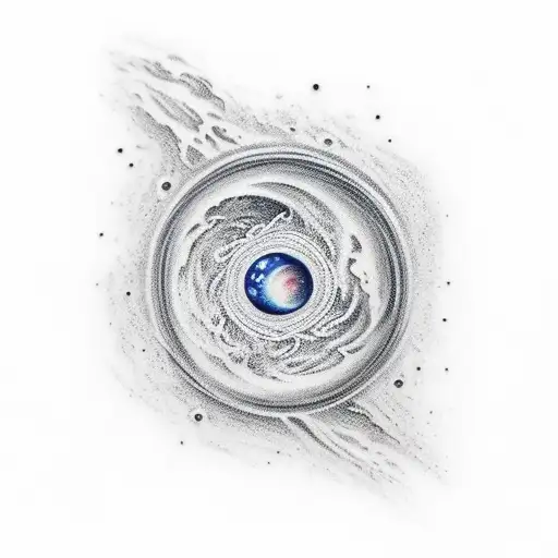 Universe and cosmic, small and simple for the arm tattoo design idea
