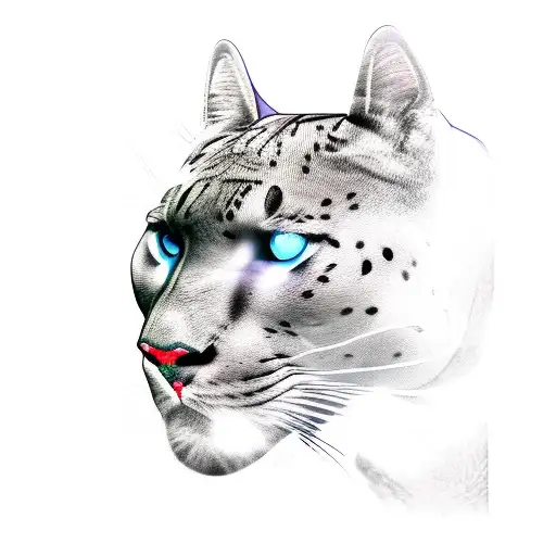 panther head three quarters profile  tattoo design idea