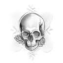 realistic skull tattoo design idea