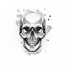 realistic skull tattoo design idea