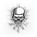 realistic skull tattoo design idea