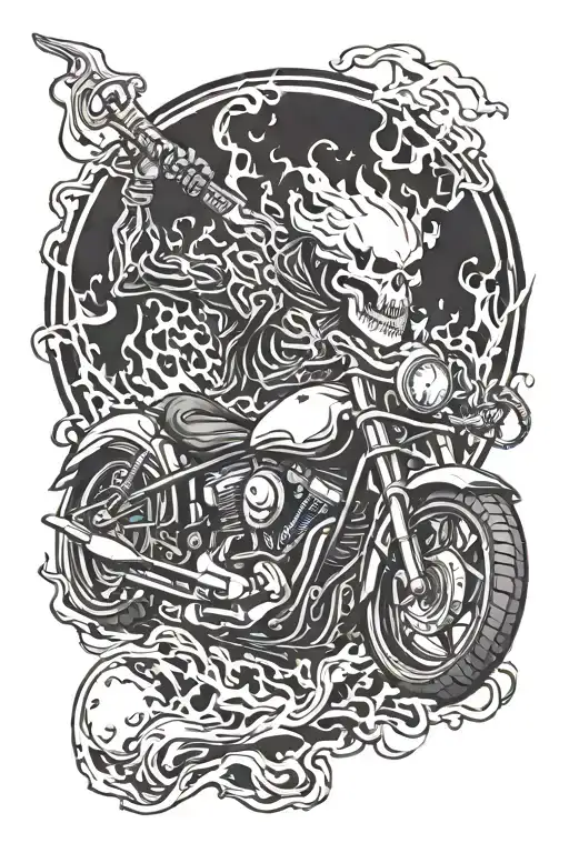 ghost rider tattoo design idea
