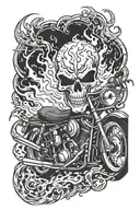 ghost rider tattoo design idea