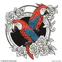 scarlet macaw tattoo design idea