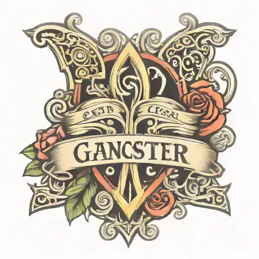 gangster letters that spell "Ricki-Lou" tattoo design idea