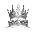 half good and half evil crown tattoo design idea