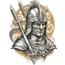 italian warrior tattoo design idea