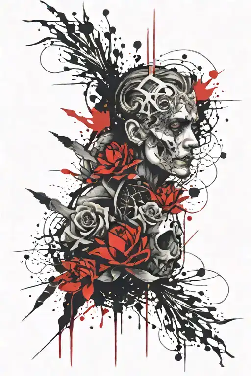 Gothic and dark tattoo template tattoo design idea