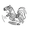 Carousel horse tattoo design idea